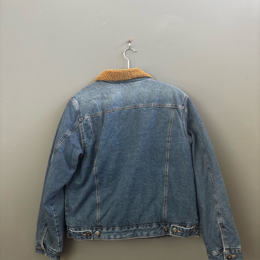 Goodfellow & Co Denim Jacket with Brown Sherpa Lining - Picture 4 of 7